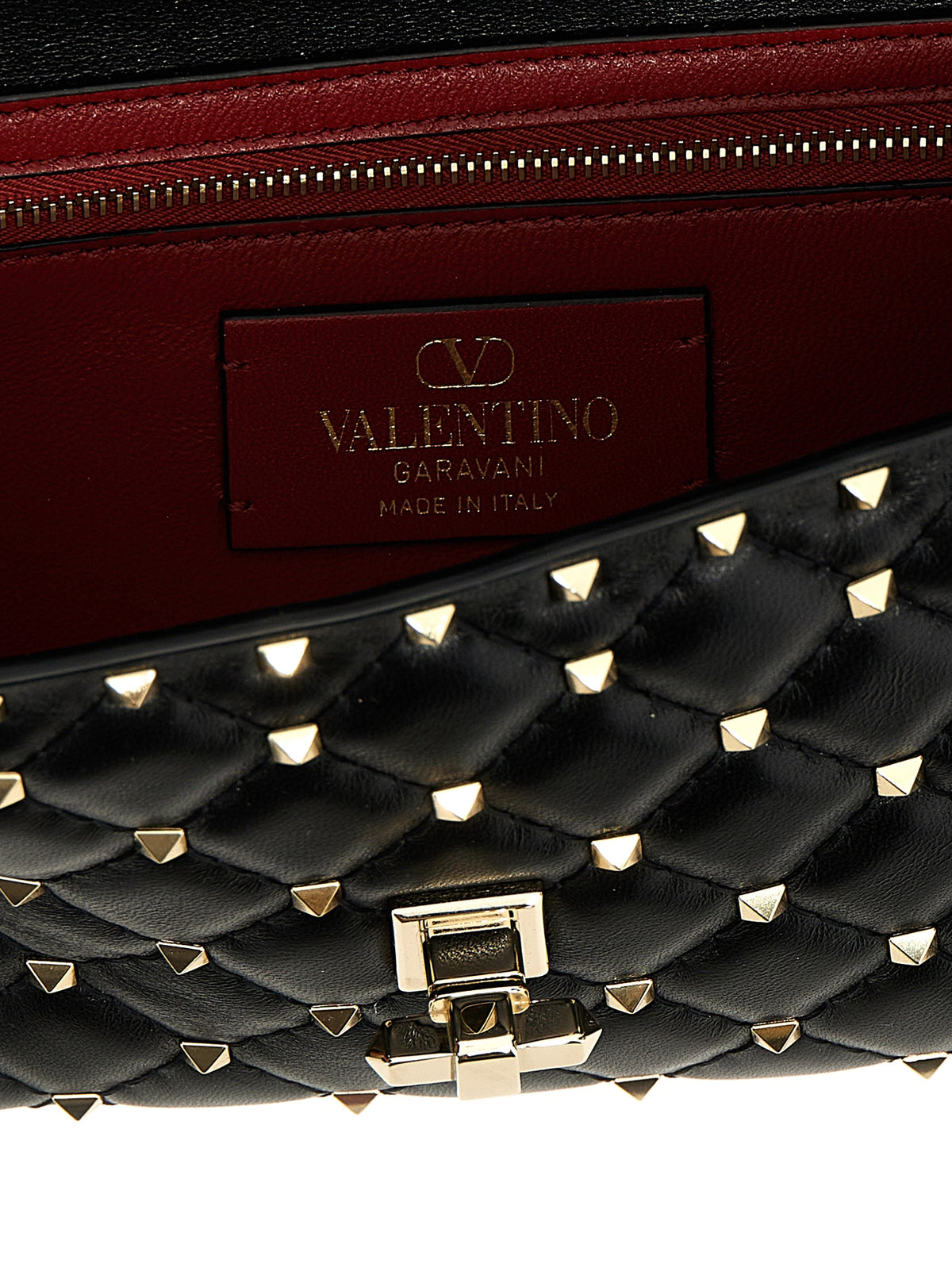 Valentino Garavani Black Lamb Leather Shoulder Bag