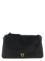 PINKO Black Calfskin Crossbody Bag