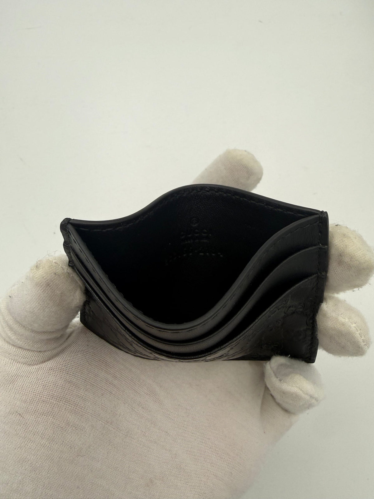 Gucci GUCCI GG Leather Black Cardholder