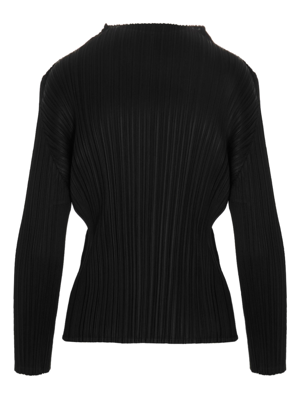 PLEATS PLEASE ISSEY MIYAKE Black Polyester Long Sleeve T-Shirt