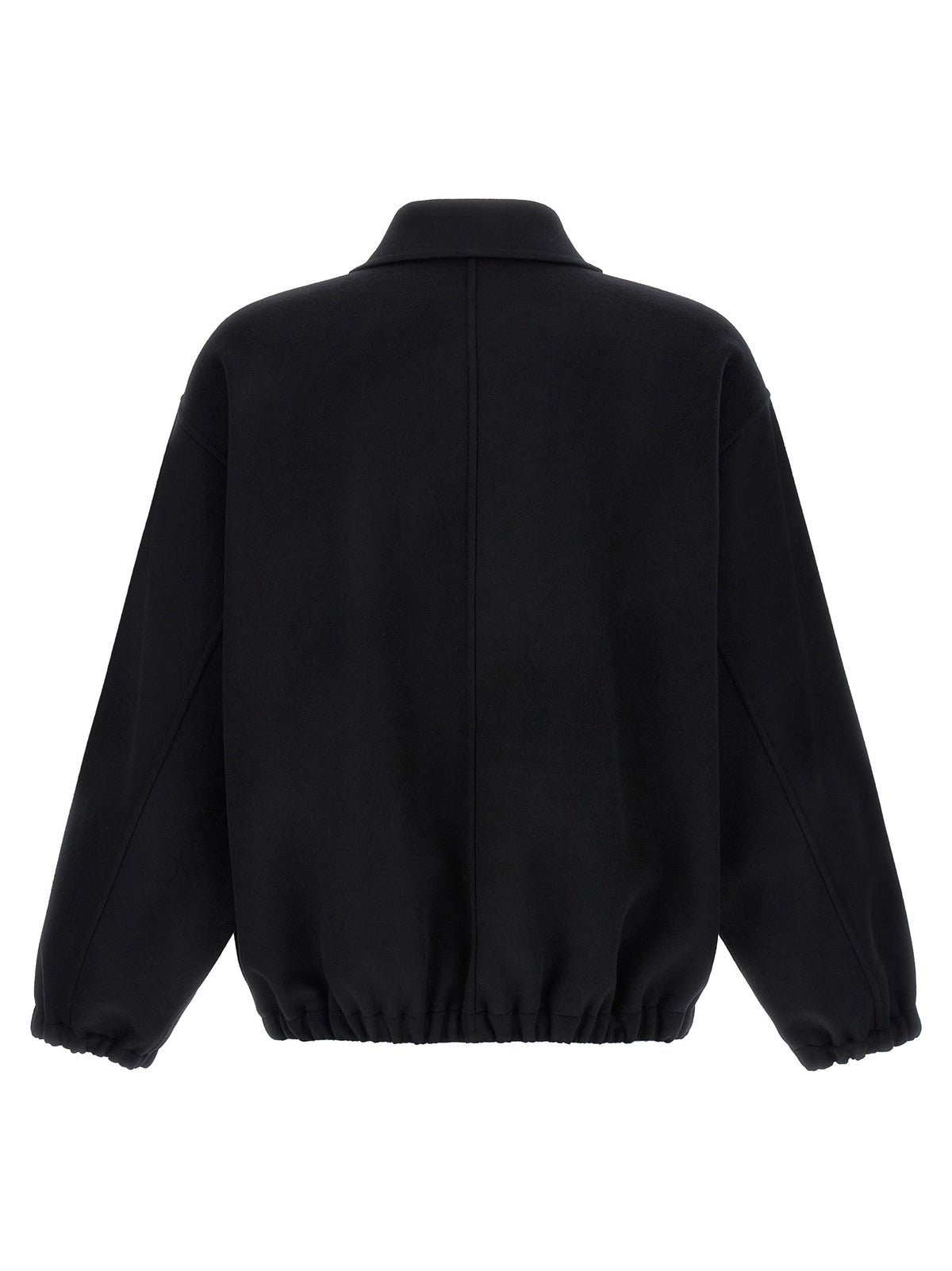 SSSTEIN Black Wool Full-Length Jacket