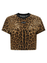 Dolce & Gabbana Brown Cotton T-Shirt