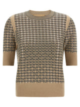 Ermanno Scervino Beige Virgin Wool Sweatshirt