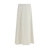 Brunello Cucinelli Beige Wool Oves Aries Midi Skirt