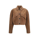Brunello Cucinelli Brown Calf Leather Bos Taurus Leather Jacket