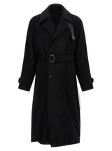 SSSTEIN Black Wool Coat