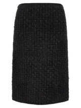 Tory Burch Black Viscose Long Skirt