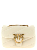 PINKO White Lambskin Crossbody Bag