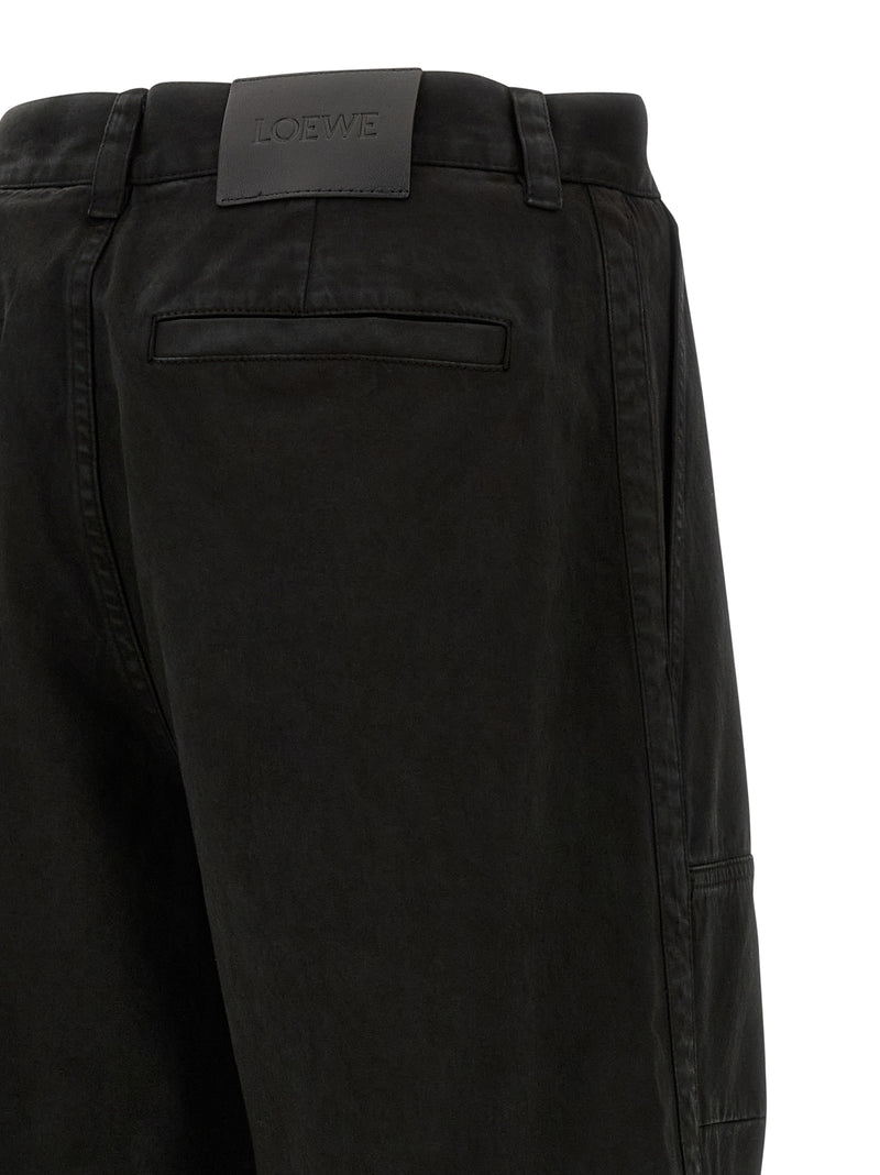 Loewe Black Cotton Cargo Pants