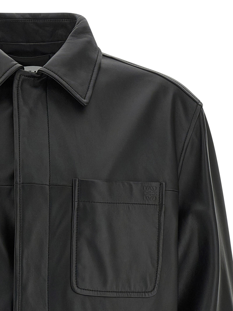 Loewe Black Lamb Leather Leather Jacket