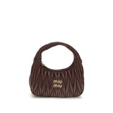 Miu Miu Bordeaux Calf Leather Bos Taurus Shoulder Bag