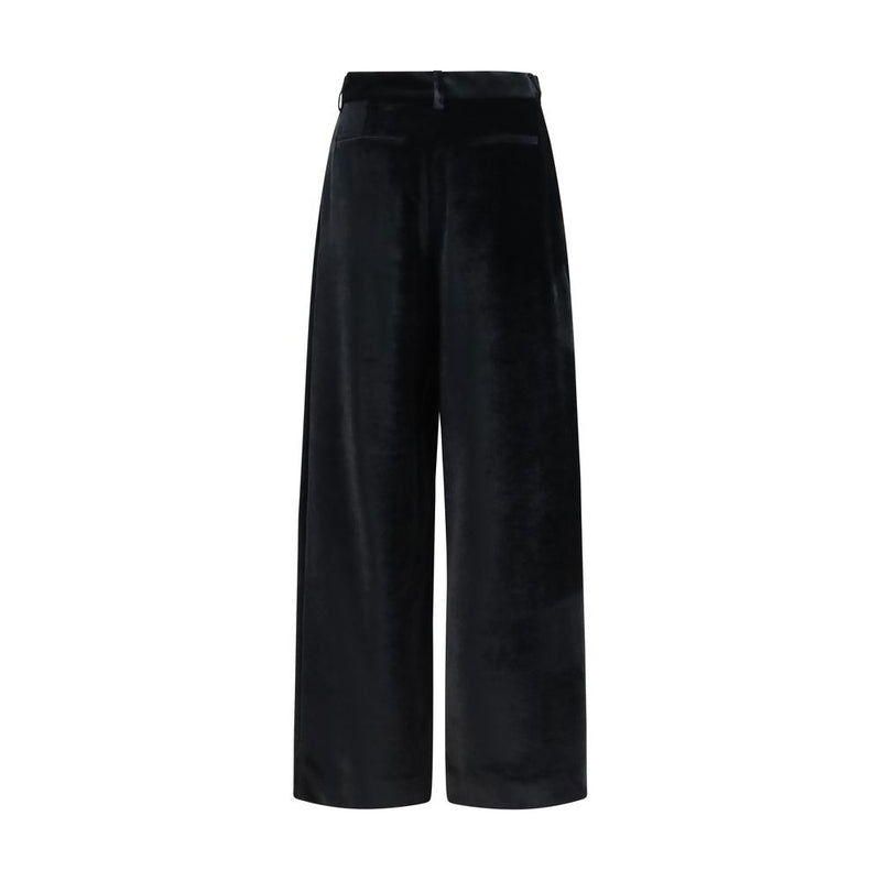 Darkpark Black Viscose Casual Pants