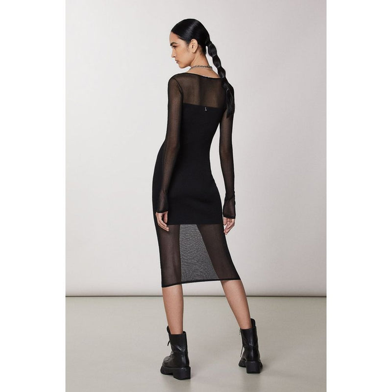 Patrizia Pepe Black Viscose Casual Dress