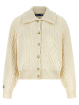 Polo Ralph Lauren White Wool Cardigan