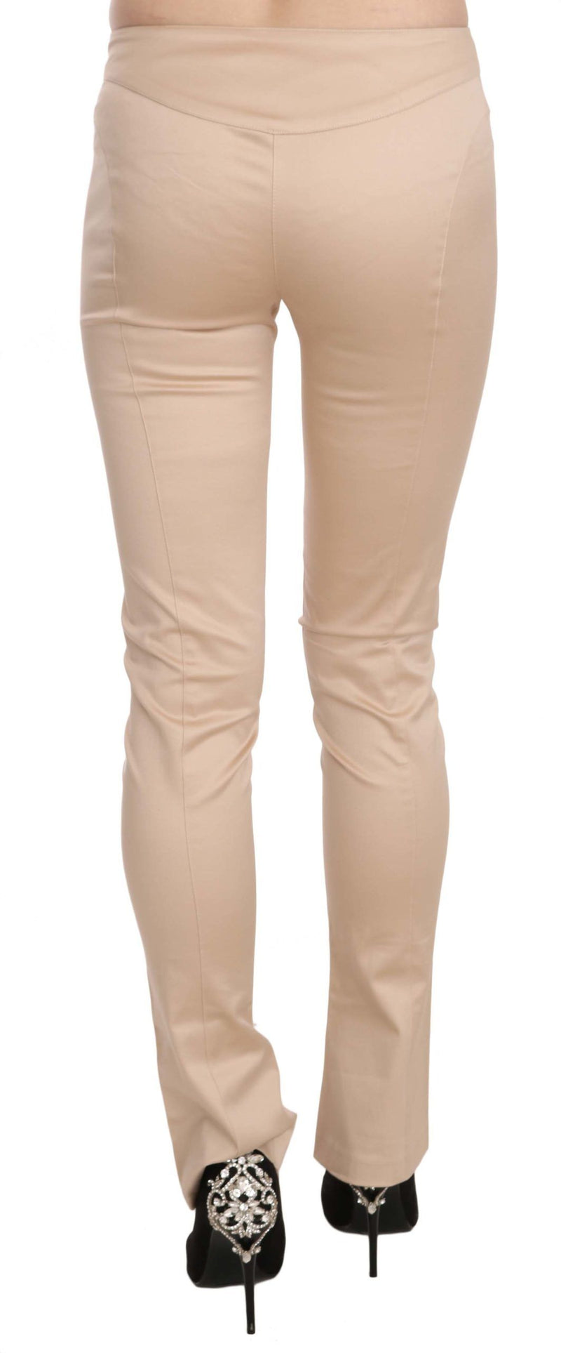 Pantalon tailleur slim crème à taille basse Just Cavalli