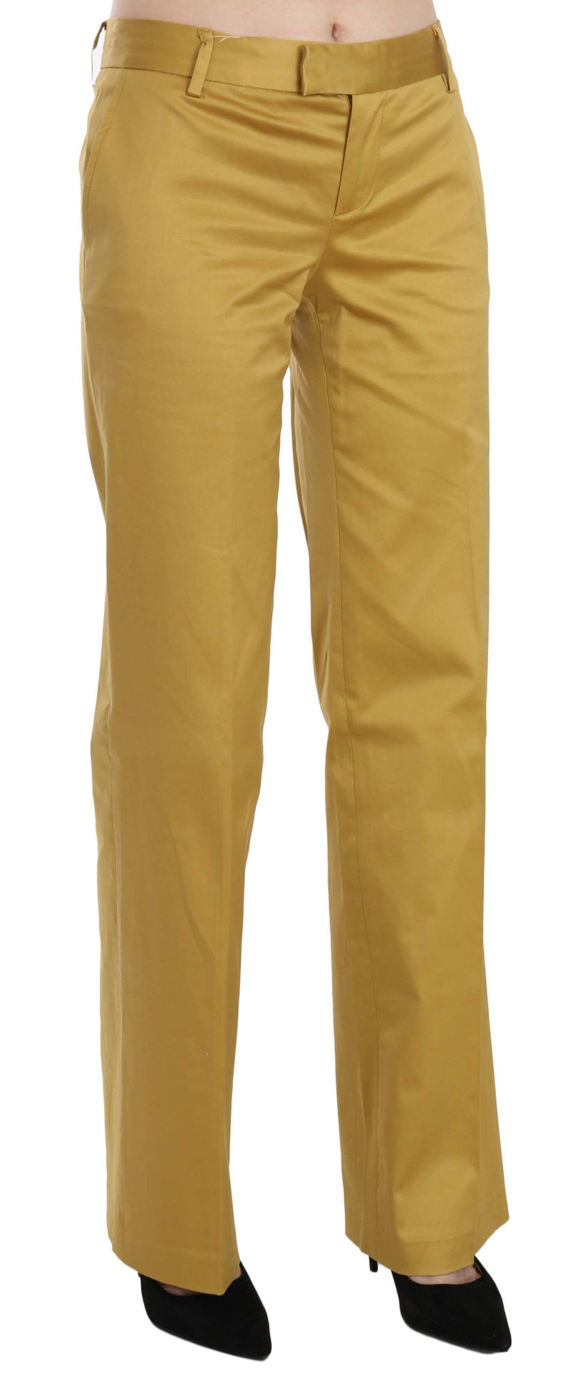 Pantalon tailleur droit formel moutarde Just Cavalli