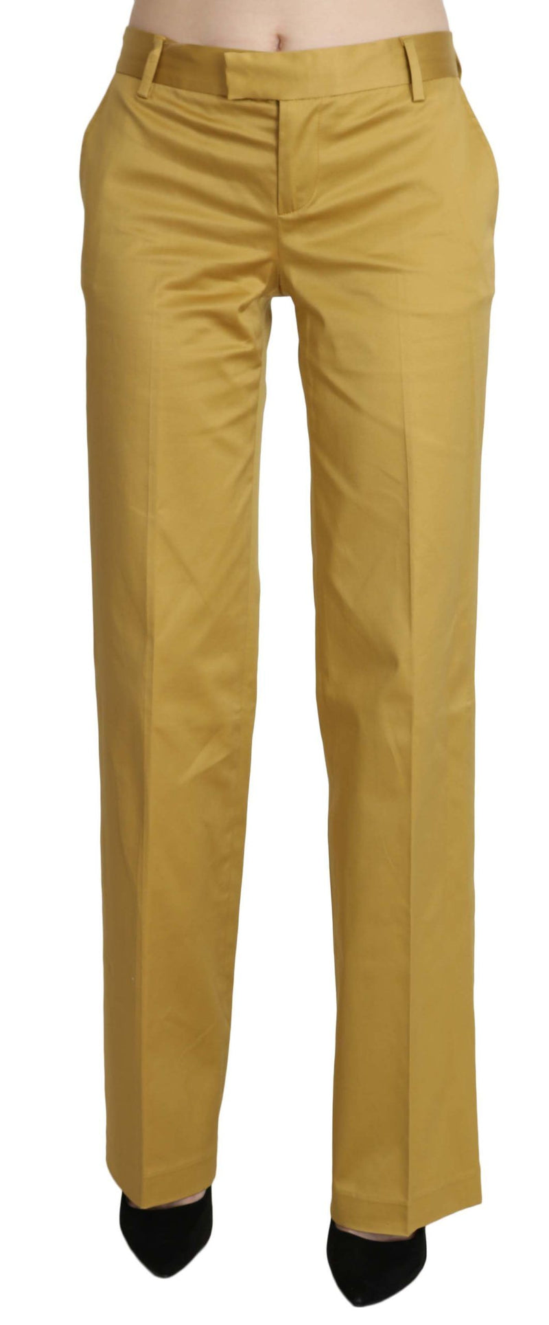 Pantalon tailleur droit formel moutarde Just Cavalli