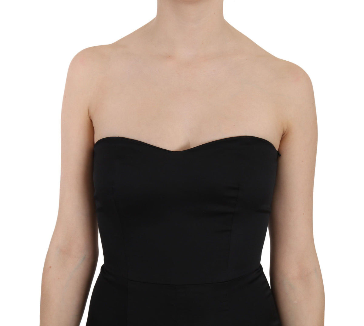 Robe de bal trapèze noire à paillettes de John Richmond