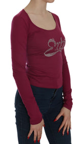 Exte Crystal Embellished Long Sleeve Casual Top