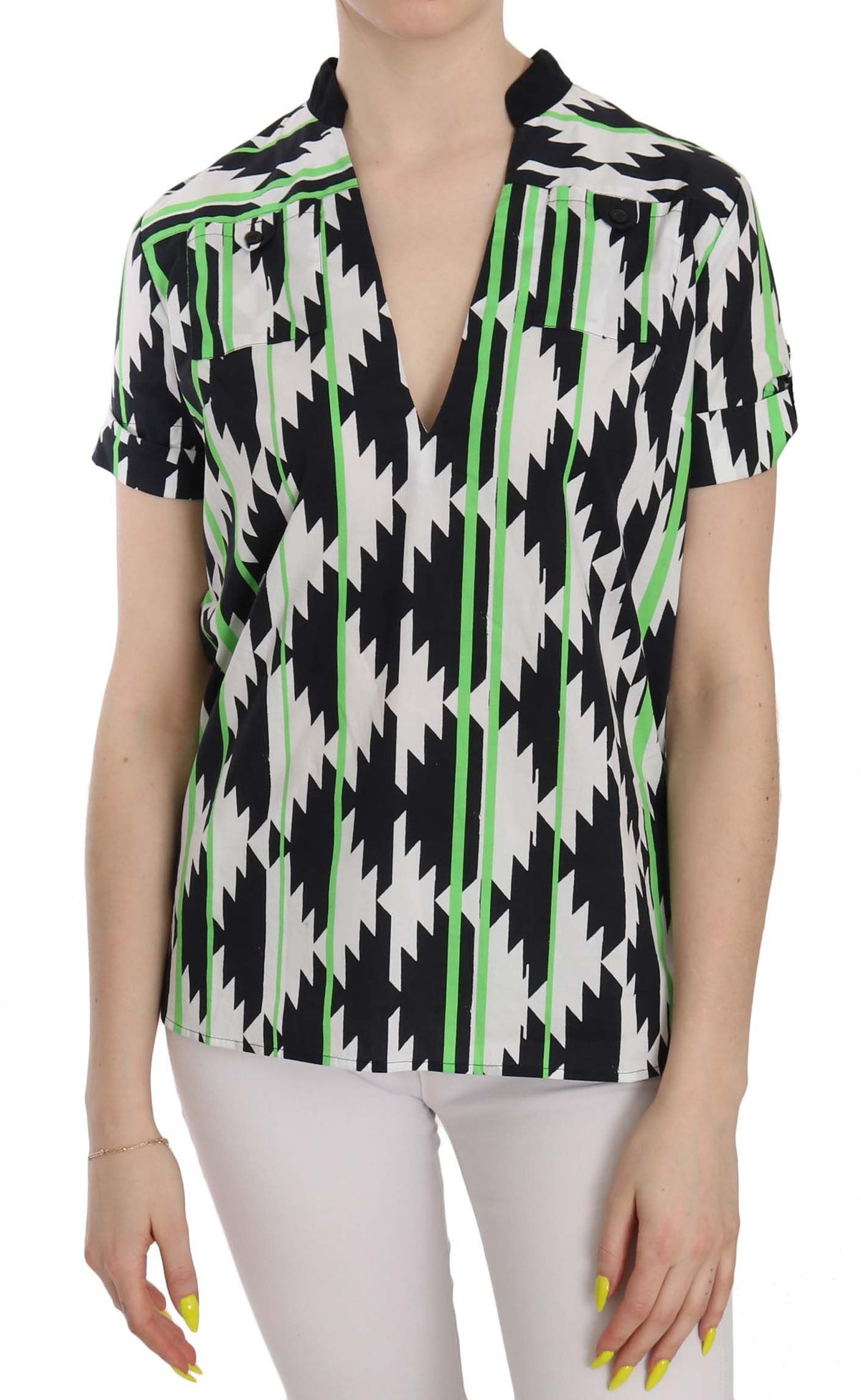 Blouse à col plongeant multicolore de Costume National