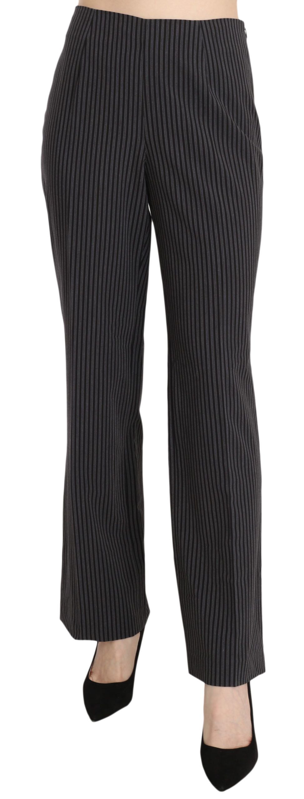 Pantalon-joggings rayé noir en coton extensible BENCIVENGA