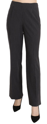 Pantalon-joggings rayé noir en coton extensible BENCIVENGA