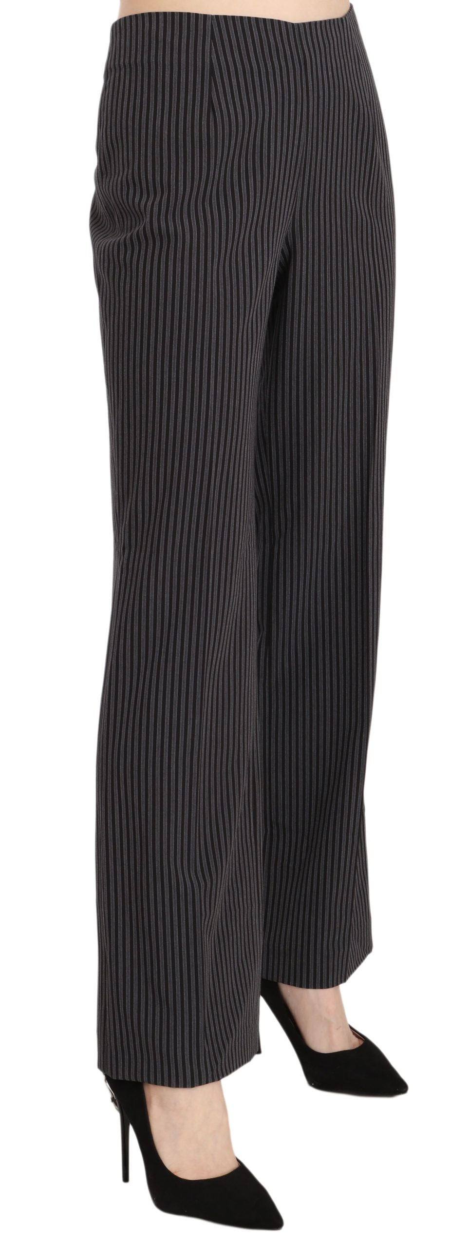 Pantalon-joggings rayé noir en coton extensible BENCIVENGA