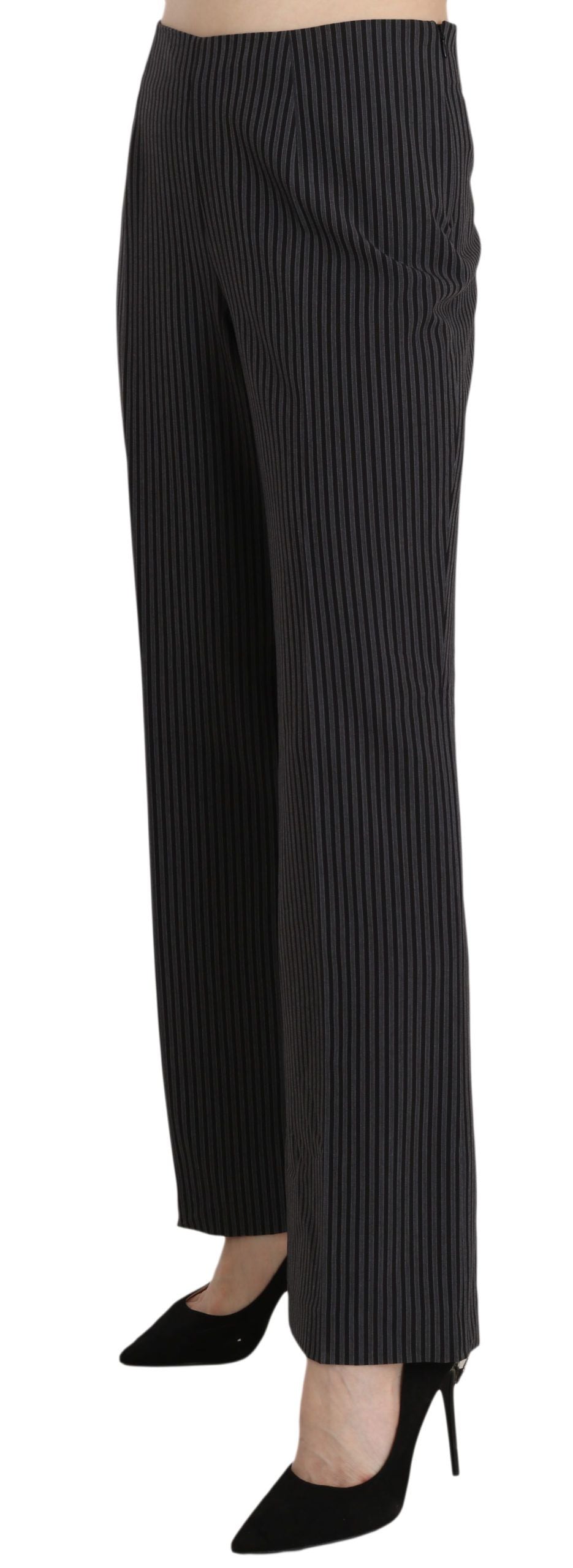 Pantalon-joggings rayé noir en coton extensible BENCIVENGA