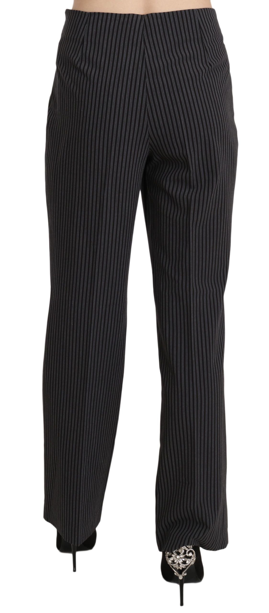 Pantalon-joggings rayé noir en coton extensible BENCIVENGA
