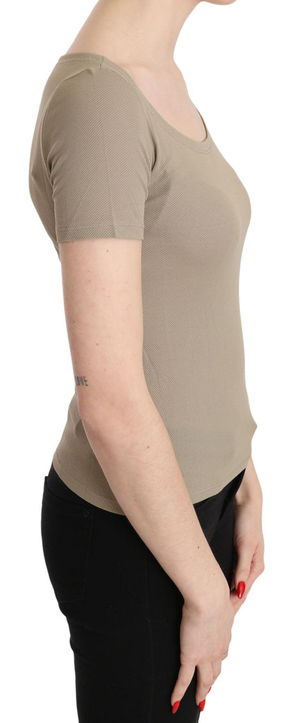Blouse débardeur casual à manches courtes en nylon 100% gris GF Ferre