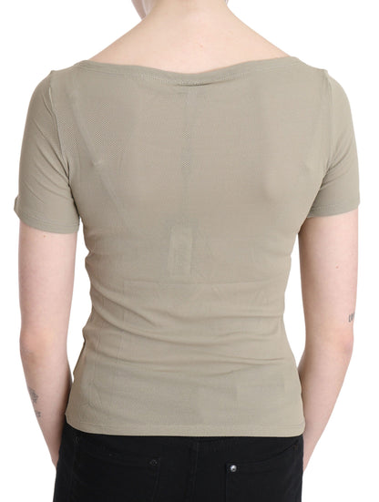 Blouse débardeur casual à manches courtes en nylon 100% gris GF Ferre