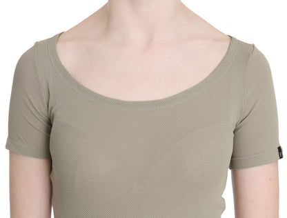 Blouse débardeur casual à manches courtes en nylon 100% gris GF Ferre