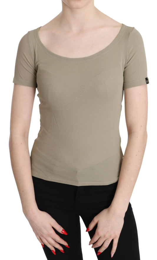 Blouse débardeur casual à manches courtes en nylon 100% gris GF Ferre