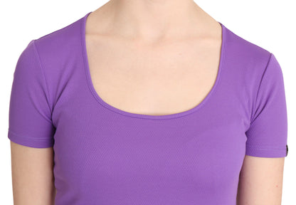 Blouse à manches courtes GF Ferre, violette, 100% polyester.