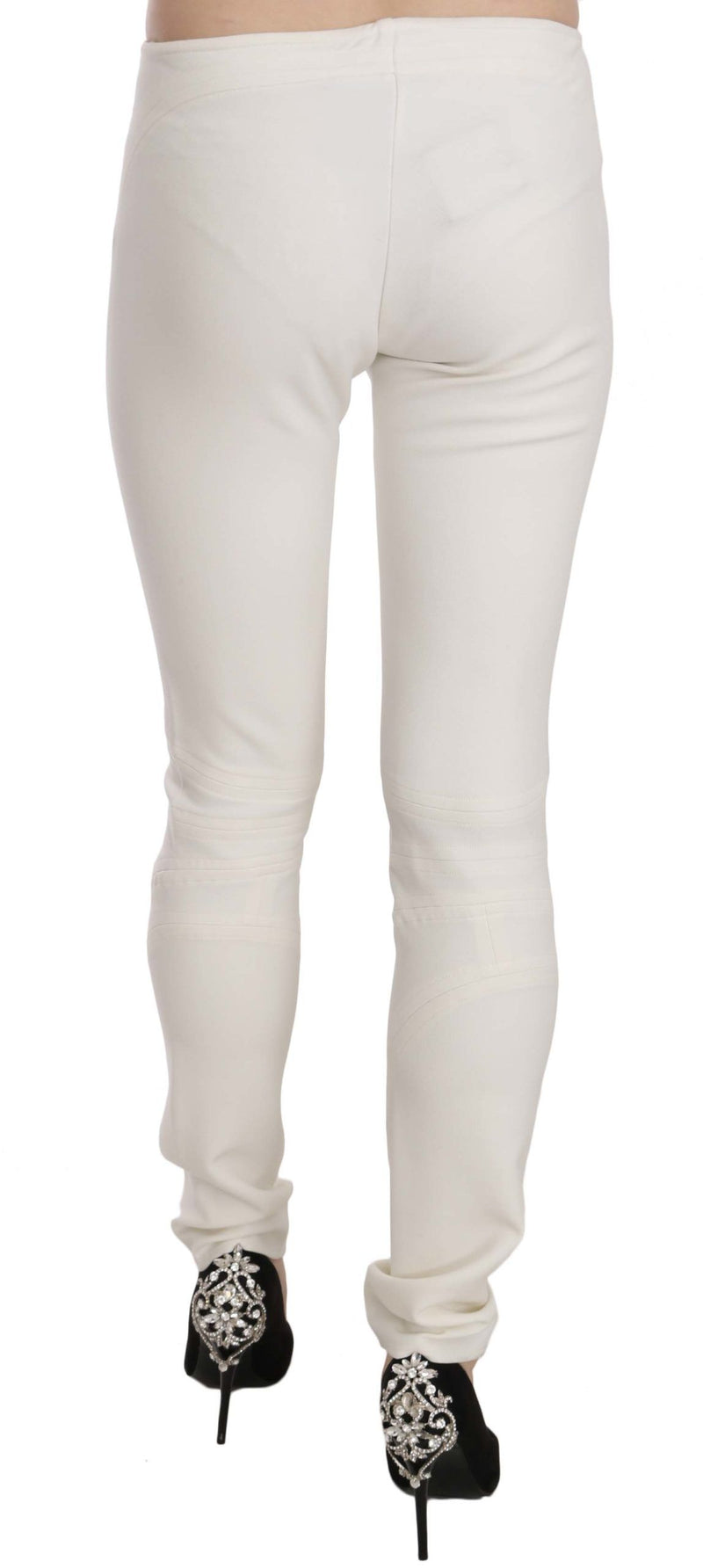 Pantalon-jupette skinny blanc taille mi-hauteur Just Cavalli