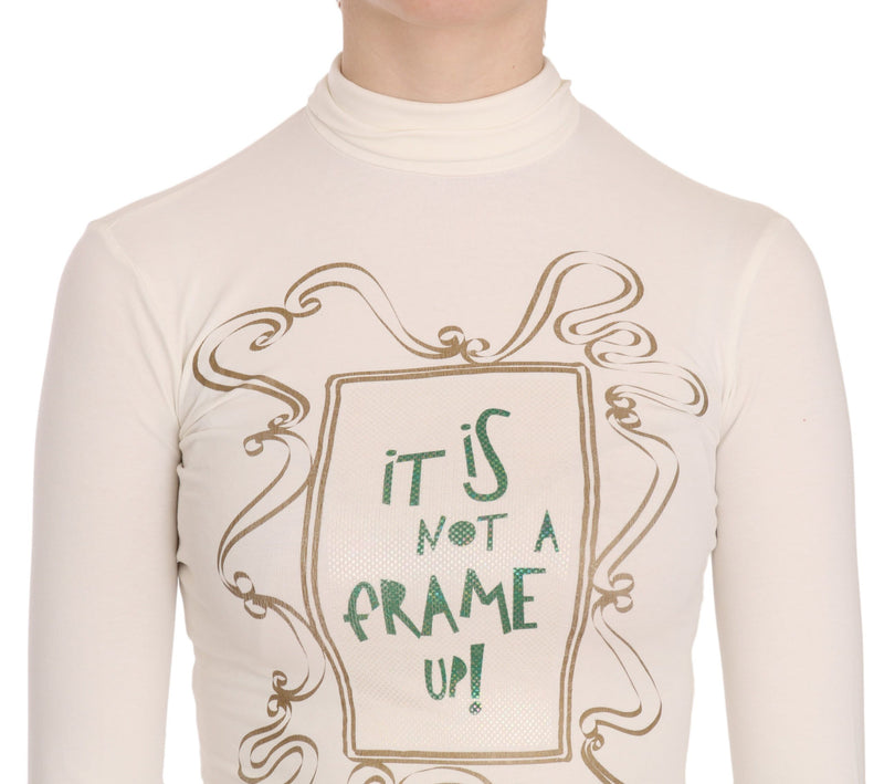 Exte Blouse à col rond avec le slogan "It Is Not A Frame Up!"