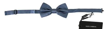 Nœud papillon papillon réglable bleu 100 % soie Dolce &amp; Gabbana