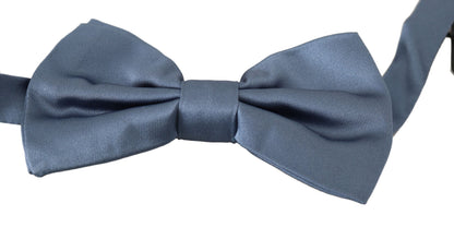 Nœud papillon papillon réglable bleu 100 % soie Dolce &amp; Gabbana