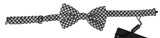 Nœud papillon ajustable Dolce &amp; Gabbana pour homme, cercles noirs et blancs