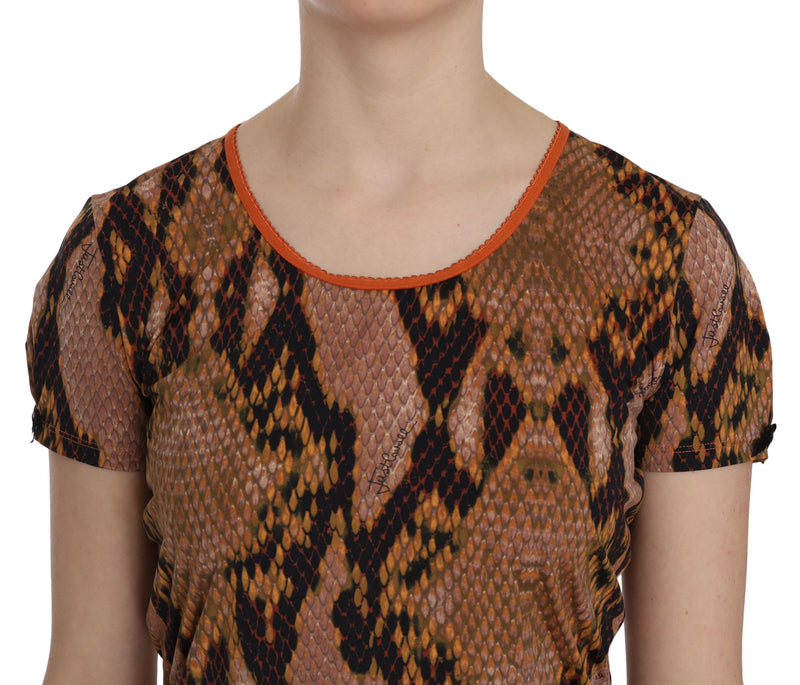 T-shirt à manches courtes Just Cavalli à imprimé peau de serpent
