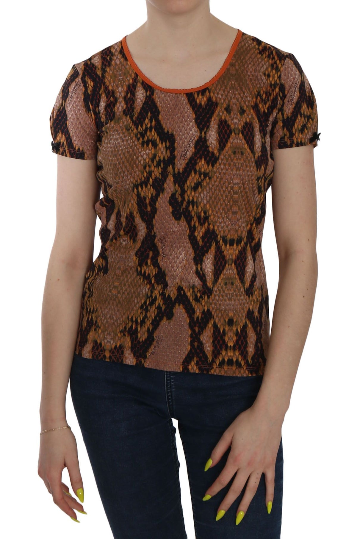 T-shirt à manches courtes Just Cavalli à imprimé peau de serpent