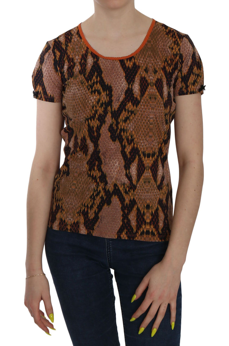 T-shirt à manches courtes Just Cavalli à imprimé peau de serpent