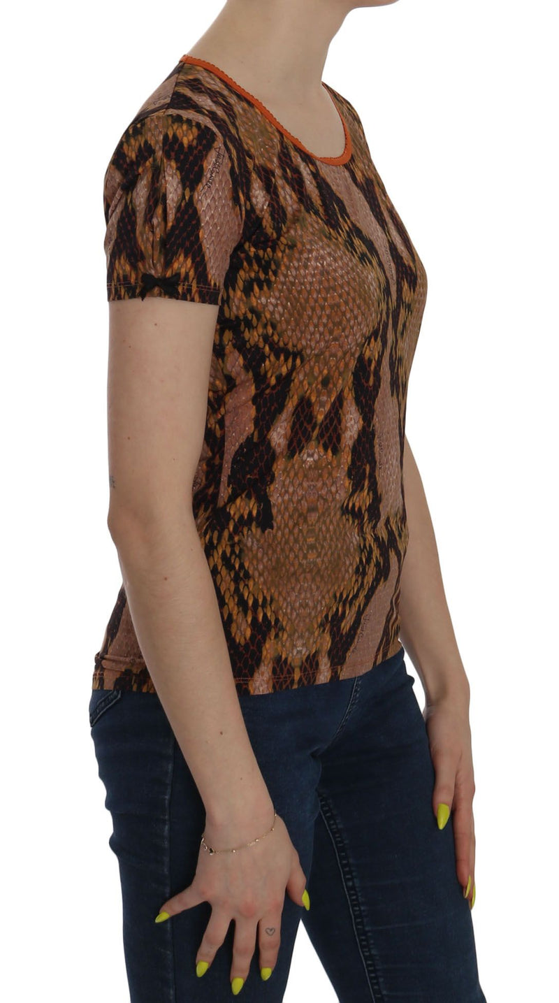 T-shirt à manches courtes Just Cavalli à imprimé peau de serpent