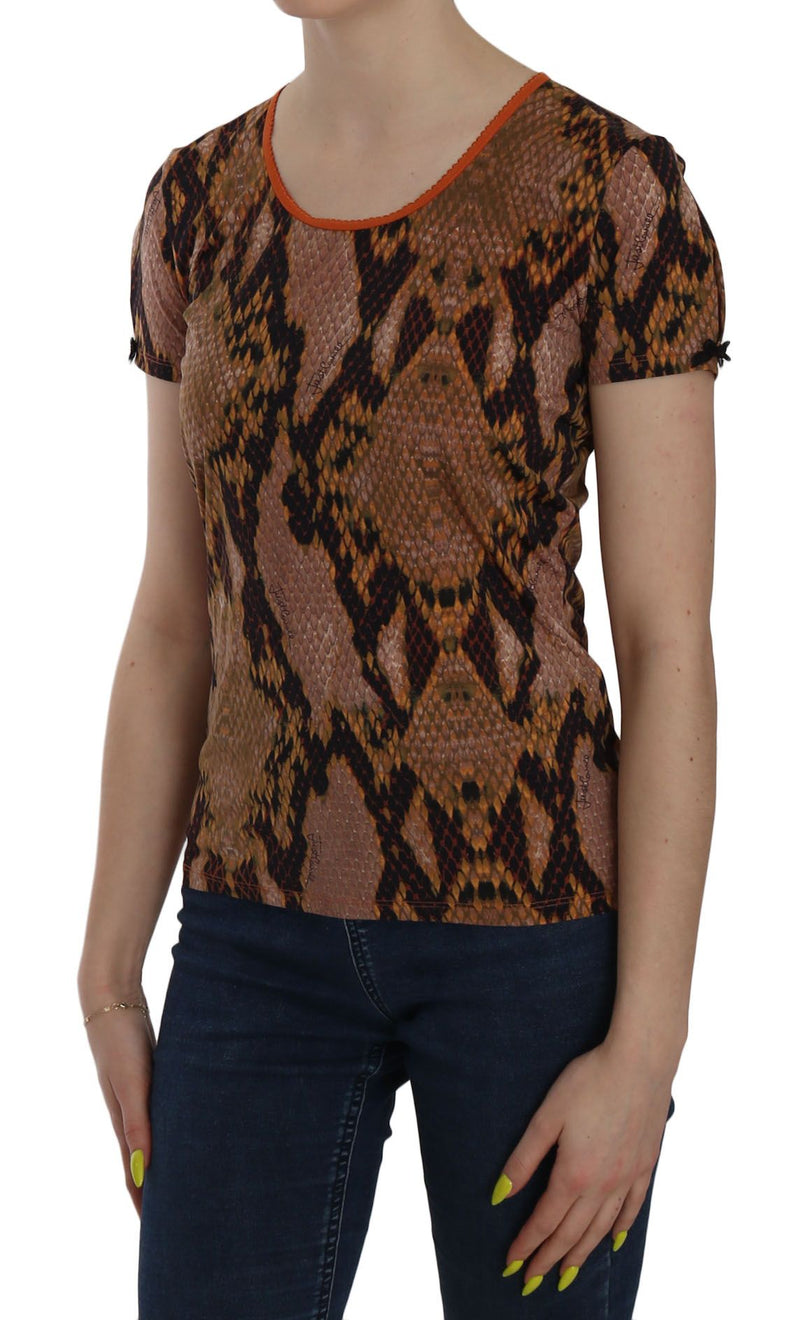 T-shirt à manches courtes Just Cavalli à imprimé peau de serpent
