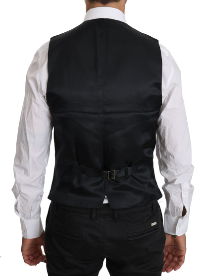 Gilet en laine bleu Dolce &amp; Gabbana, gilet formel.