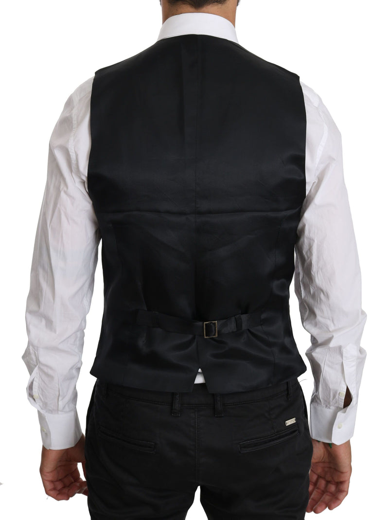 Gilet en laine bleu Dolce &amp; Gabbana, gilet formel.
