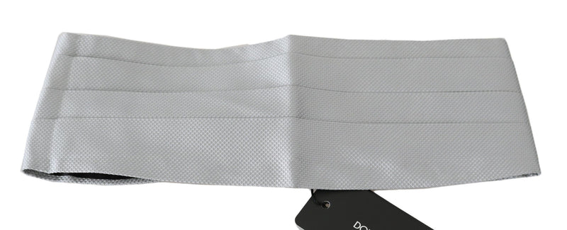 Dolce &amp; Gabbana Grijze Heren Tailleband 100% Zijden Cummerbund
