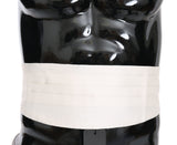 Ceinture homme Dolce &amp; Gabbana blanche 100 % soie