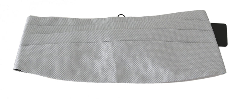 Dolce &amp; Gabbana Grijze Heren Tailleband 100% Zijden Cummerbund
