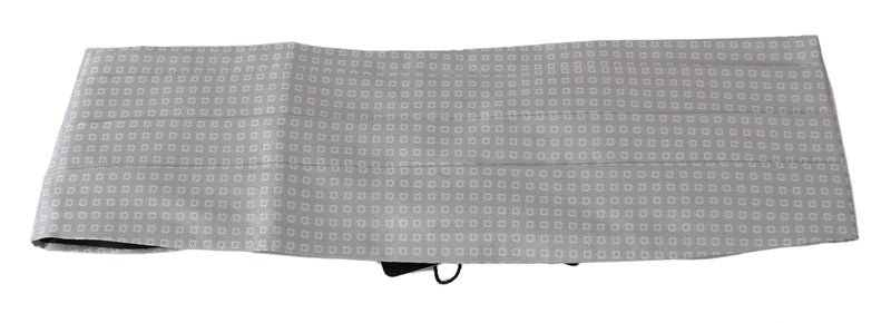 Ceinture en soie à motifs gris Dolce &amp; Gabbana
